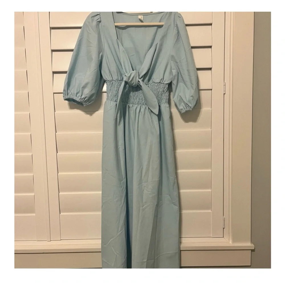 Commense Sky Blue Midi Dress - Picture 3 of 5